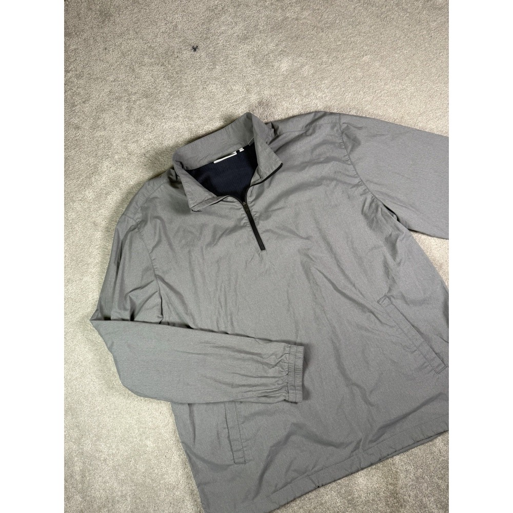 Southern Tide Pullover Windbreaker Jacket Mens XL Lightweight 1/4 Zip Golf Gray